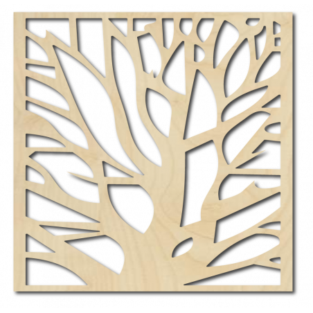 Carved picture on the wall of a wooden plywood HORLAT