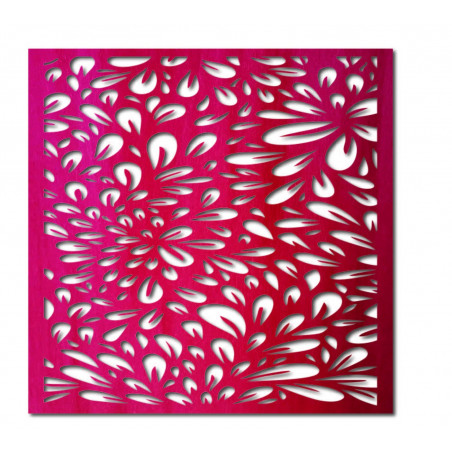 Carved wooden plywood wall picture flower HORLILG