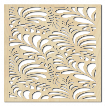 Carved wooden plywood wall picture flower LUPENE
