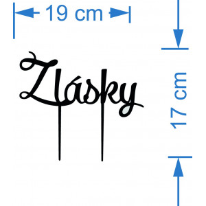 Plastic topper - cake decoration "From love" - Size 190... 2