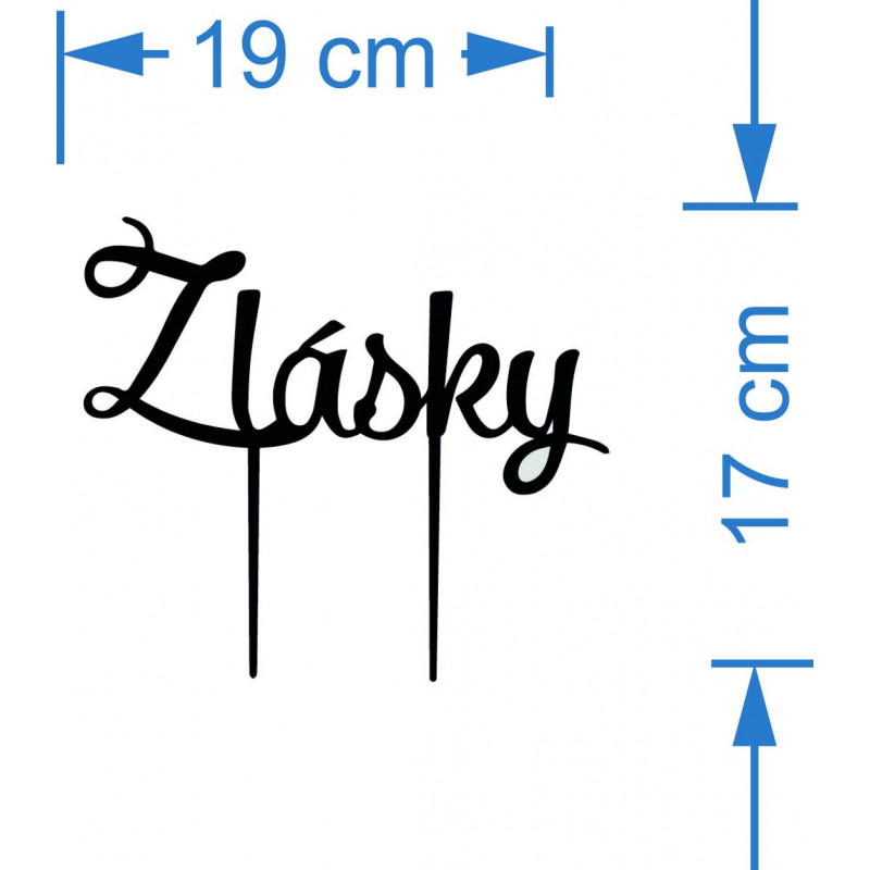 Plastic groove cake decoration for love Dimensions 190 x 166 mm