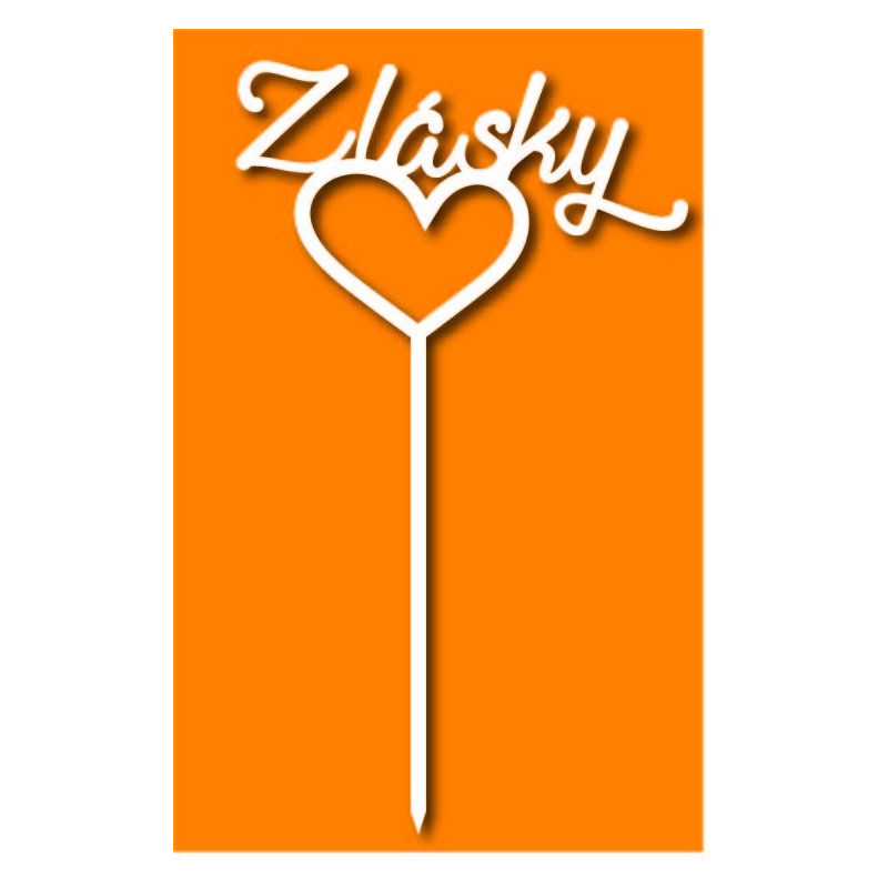 Plastic love cake topper Dimension 130 x 180 mm