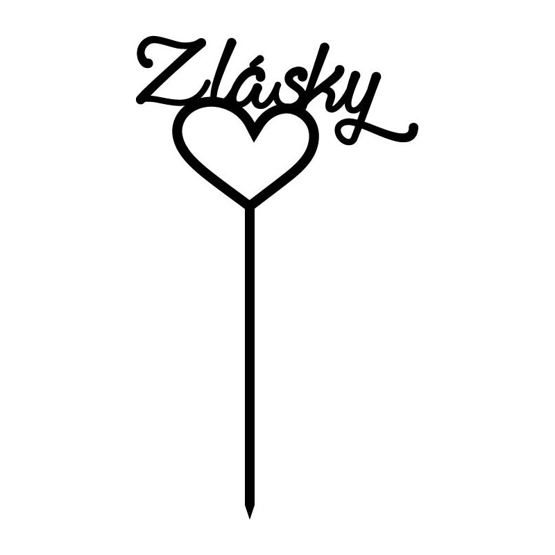 Plastic love cake topper Dimension 130 x 180 mm