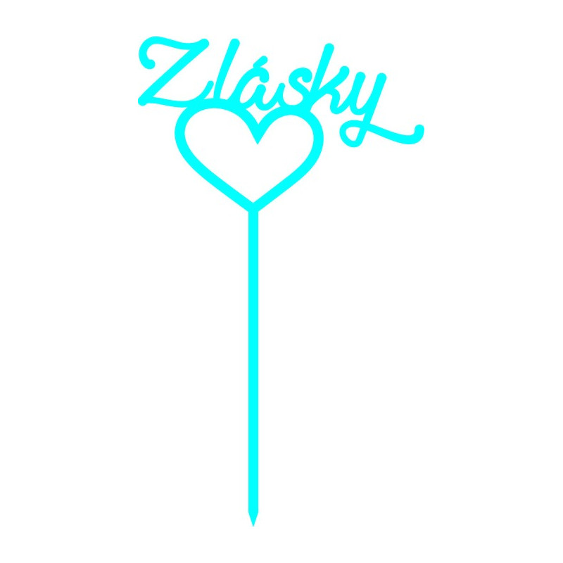 Plastic love cake topper Dimension 130 x 180 mm