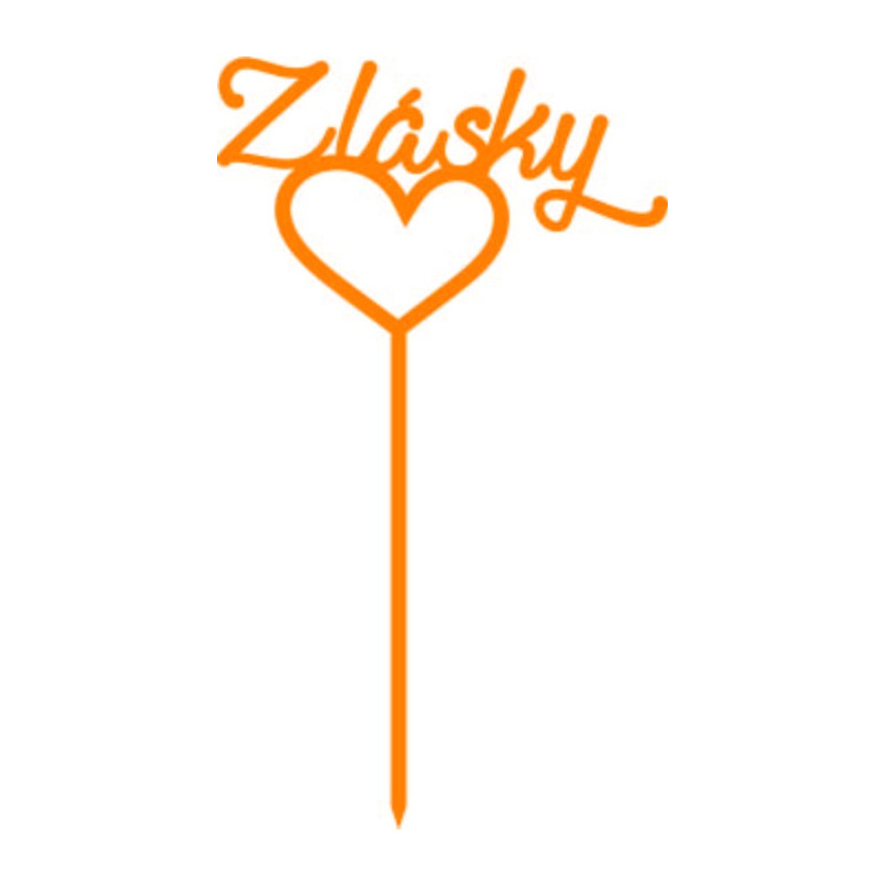 Plastic love cake topper Dimension 130 x 180 mm