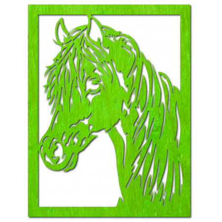 Carved wooden plywood horse head picture for wall