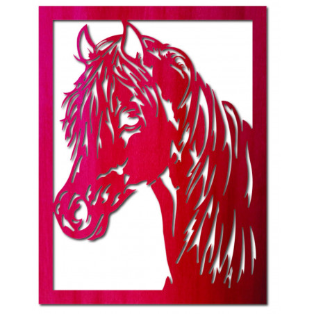 Carved wooden plywood horse head picture for wall