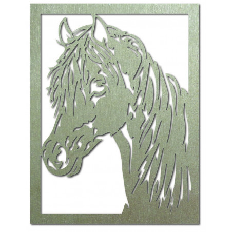 Carved wooden plywood horse head picture for wall