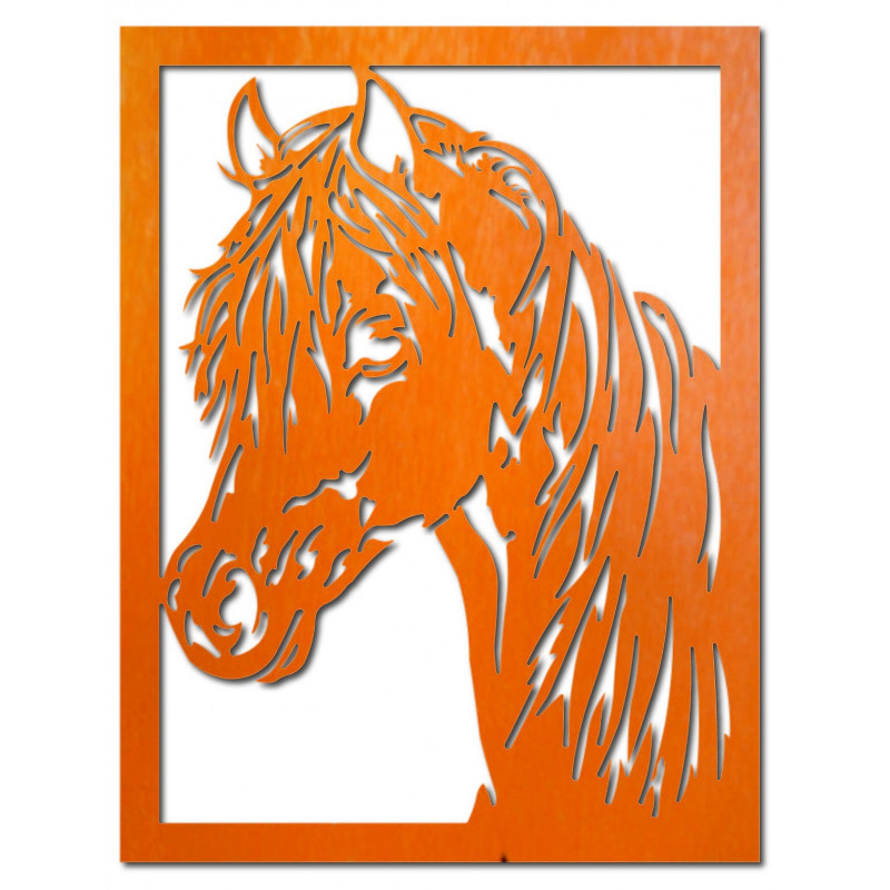 Carved wooden plywood horse head picture for wall