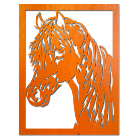 Carved wooden plywood horse head picture for wall