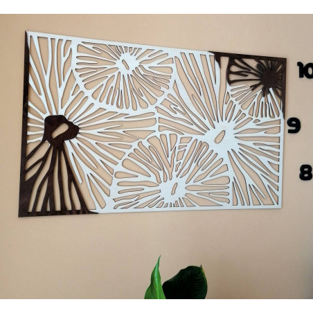 Carved wall painting from wooden plywood color original poplar / brown FORGHF