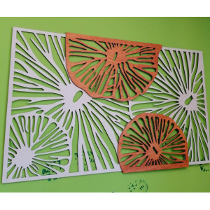 Elegant wooden wall decoration with floral pattern - GENIUS 2