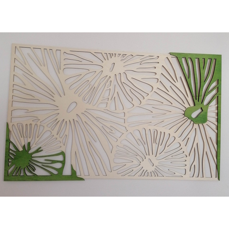 Carved wooden plywood picture tree original poplar