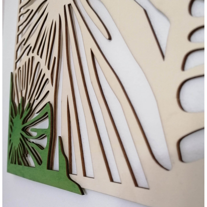 Carved wooden plywood picture tree original poplar