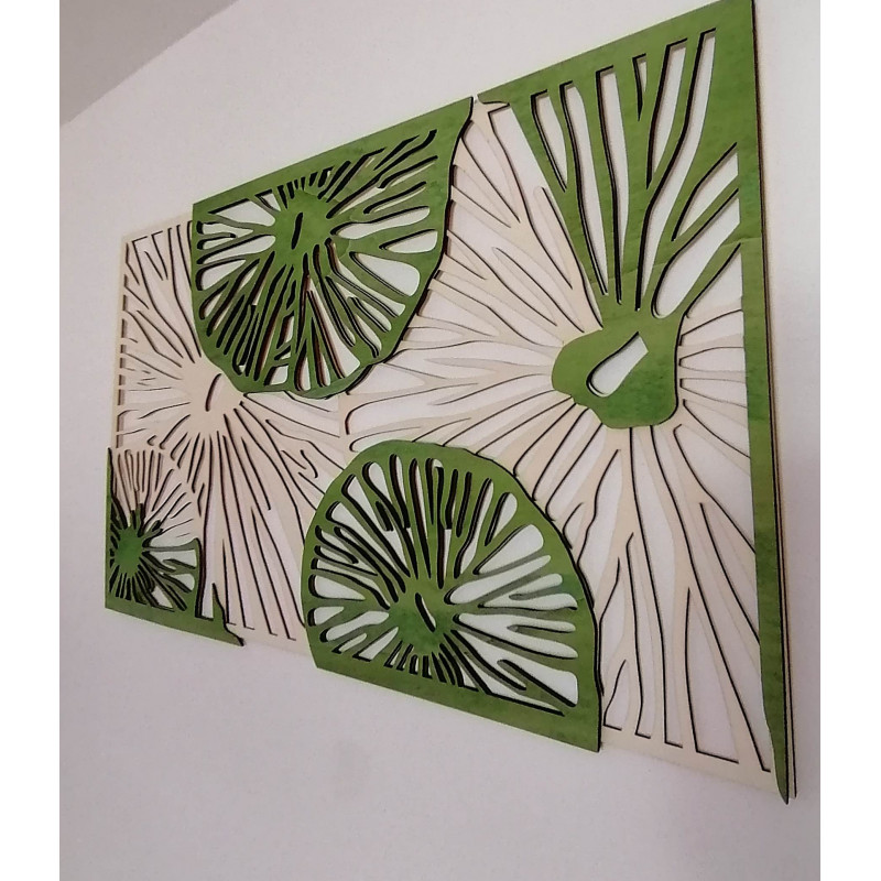 Carved wooden plywood picture tree original poplar