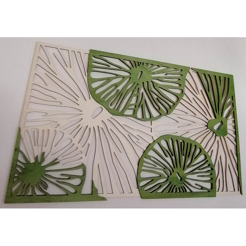 Carved wooden plywood picture tree original poplar