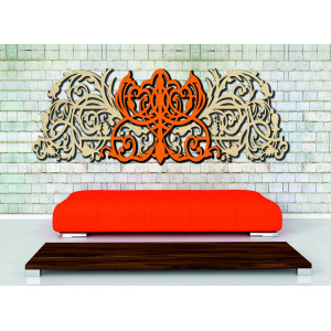 3D Carved wooden plywood picture back part Poplar