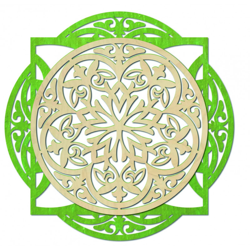 Wooden painting, elegant wall decor - FANTASIA