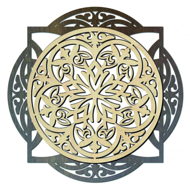 Wooden painting, elegant wall decor - FANTASIA