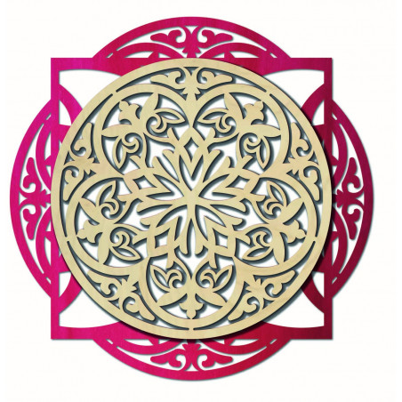 Wooden painting, elegant wall decor - FANTASIA
