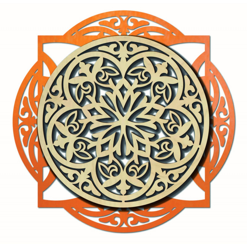 Wooden painting, elegant wall decor - FANTASIA