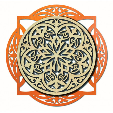 Wooden painting, elegant wall decor - FANTASIA