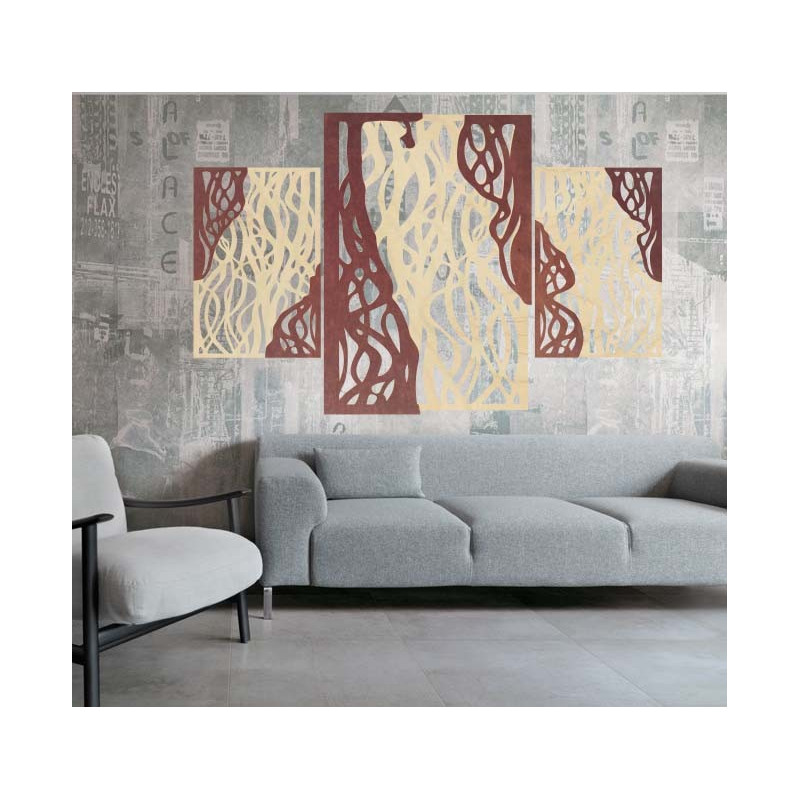 Wonderful picture on the wall of wooden plywood FLORALIS