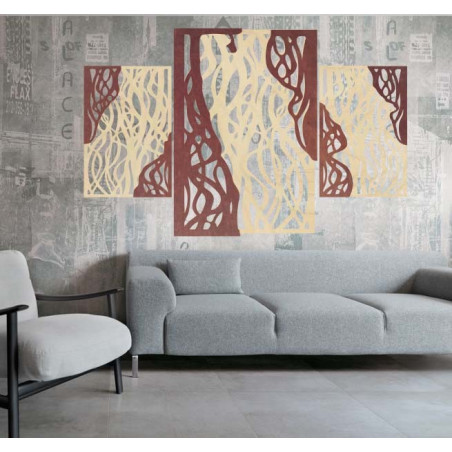 Wonderful picture on the wall of wooden plywood FLORALIS