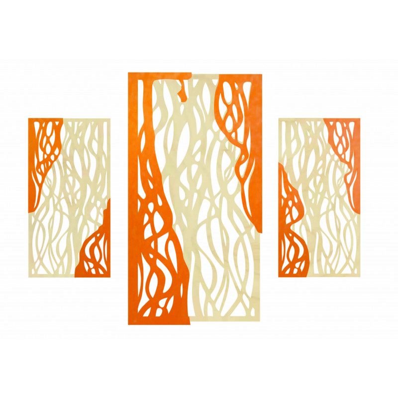 Wonderful picture on the wall of wooden plywood FLORALIS