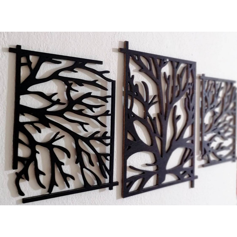 Eye-catching wooden wall picture tree - branches KERKERR