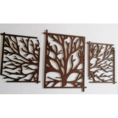 Eye-catching wooden wall picture tree - branches KERKERR