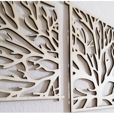 Eye-catching wooden wall picture tree - branches KERKERR