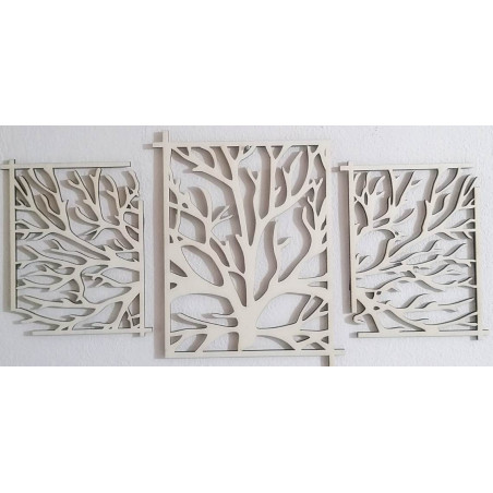 Eye-catching wooden wall picture tree - branches KERKERR