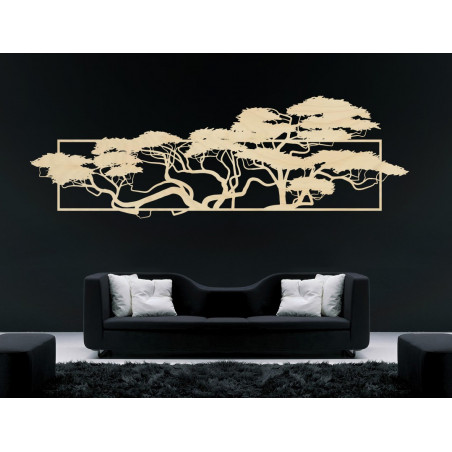 Elegant image of plywood in the design of trees 3D POMPEZII