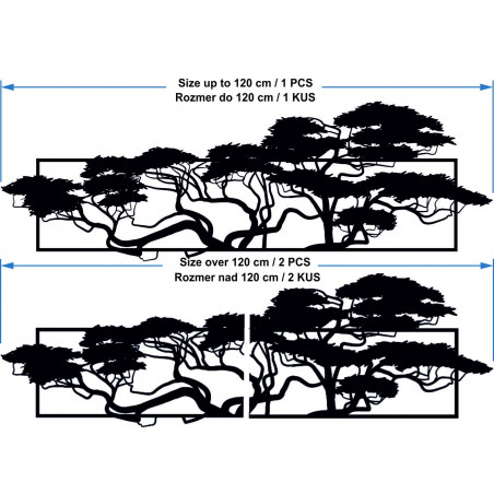 Elegant image of plywood in the design of trees 3D POMPEZII