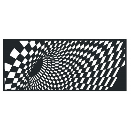 Tasteful picture on a wall of wooden plywood squares
Ulety