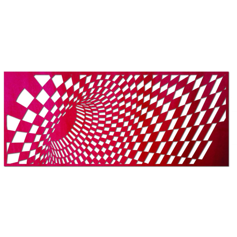 Tasteful picture on a wall of wooden plywood squares
wall clock