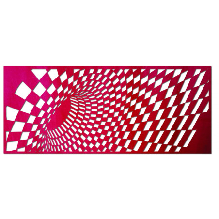 Tasteful picture on a wall of wooden plywood squares
wall clock