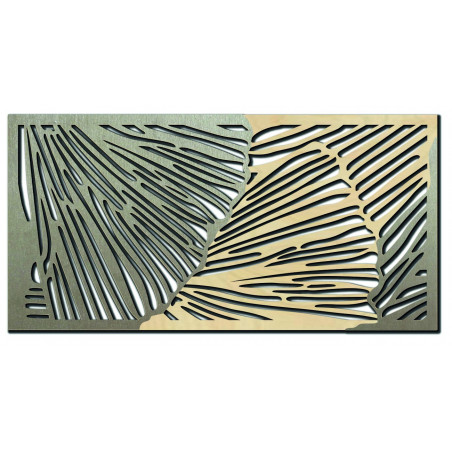 Tasteful 3D wall picture made of plywood back part Topol original, color of front part by choice