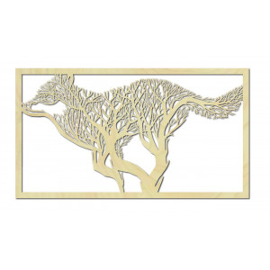 Carved wall painting of a dog made of wooden plywood |... 2