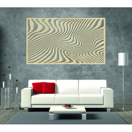 Magical wall picture made of wooden plywood