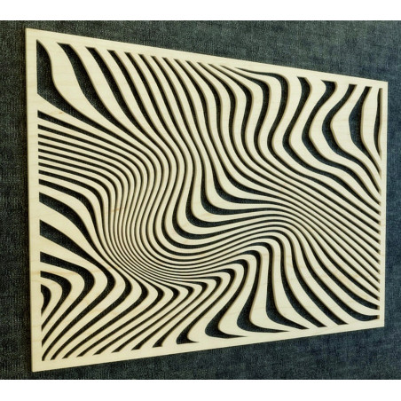 Magical wall picture made of wooden plywood