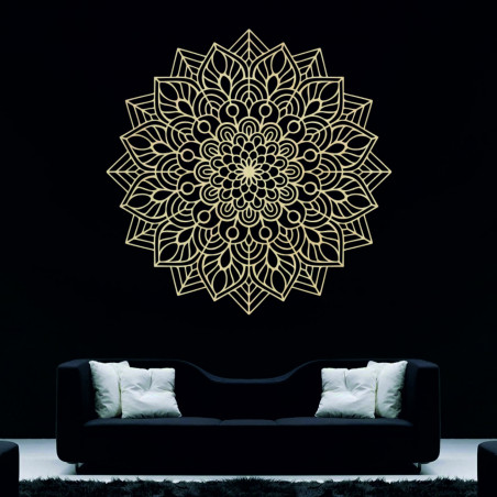 Wooden wall picture flower of joy I carved mandala from plywood