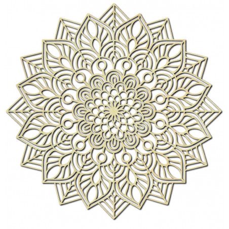Wooden wall picture flower of joy I carved mandala from plywood