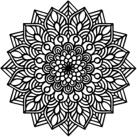 Wooden wall picture flower of joy 
 carved plywood mandala