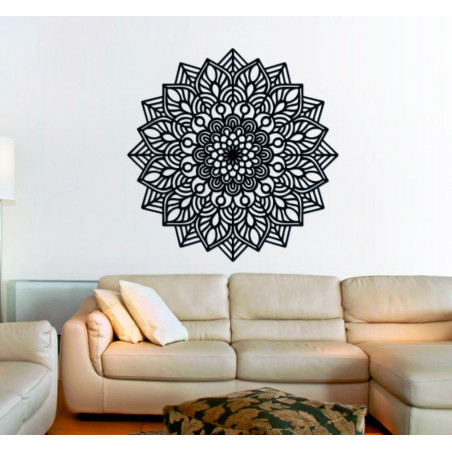 Wooden wall picture flower of joy I carved mandala from plywood