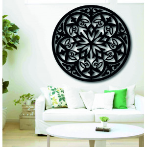 Magical wooden mandala - picture on the wall