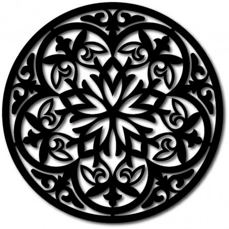 Magical wooden mandala - picture on the wall