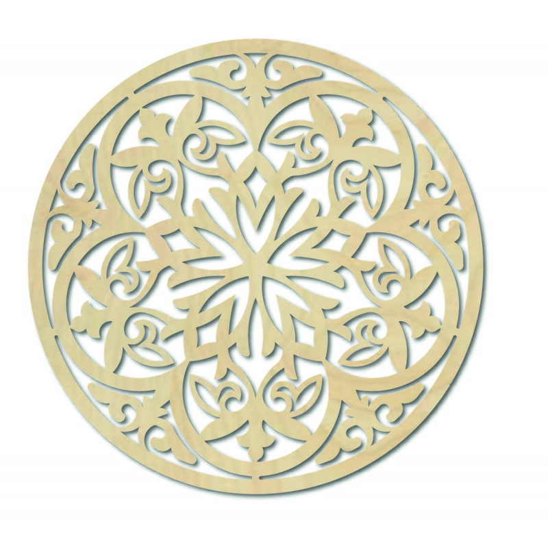 Magical wooden mandala - picture on the wall