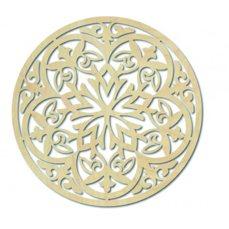 Magical wooden mandala - picture on the wall